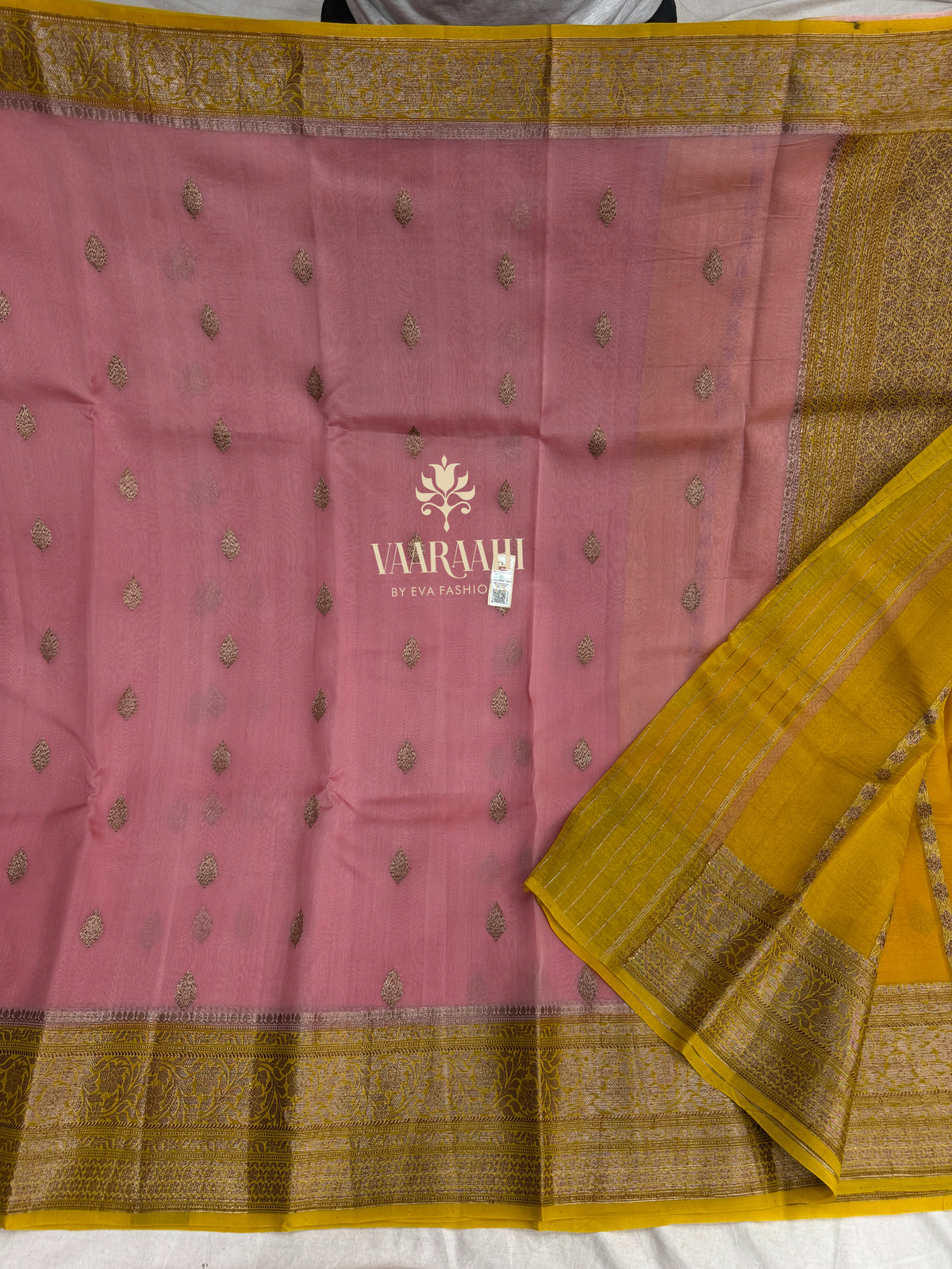 Handloom Kora Silk Sarees with Elegant Gold Zari Butti & Rich Zari Border Certified