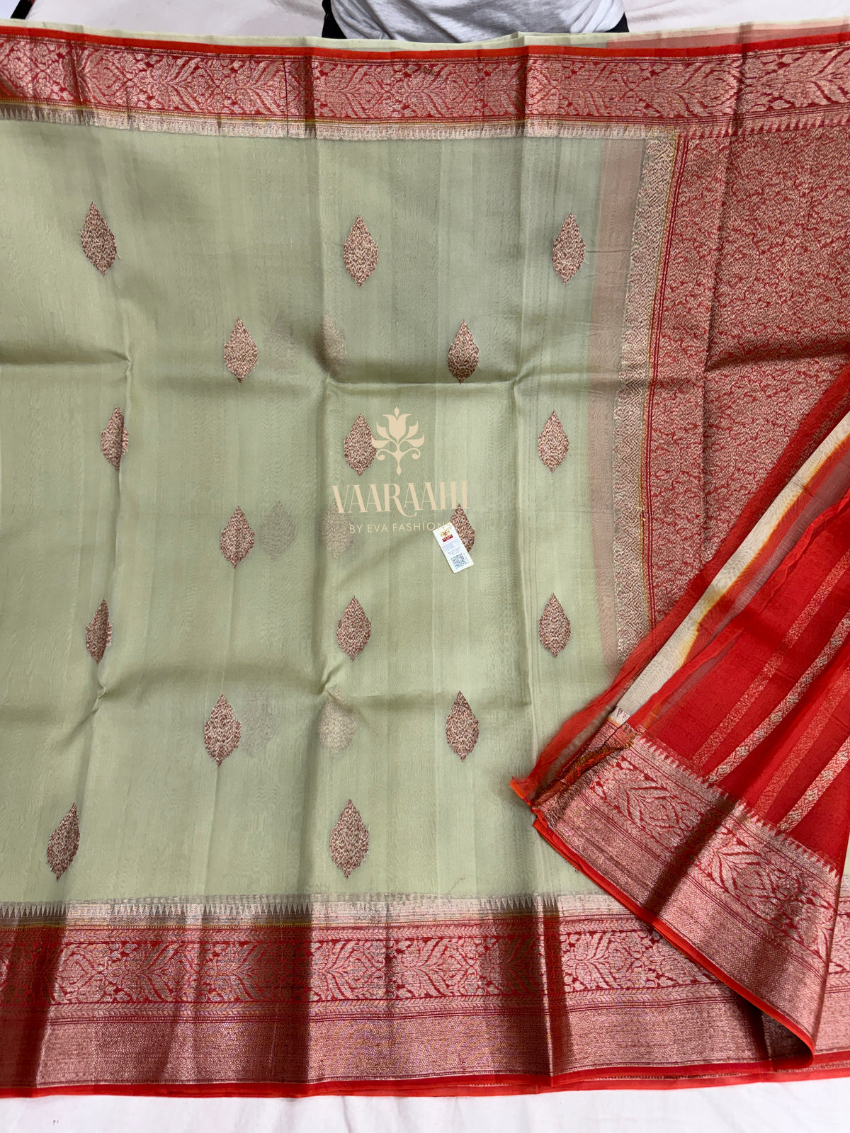 Handloom Kora Silk Sarees with Elegant Gold Zari Butti & Rich Zari Border Certified