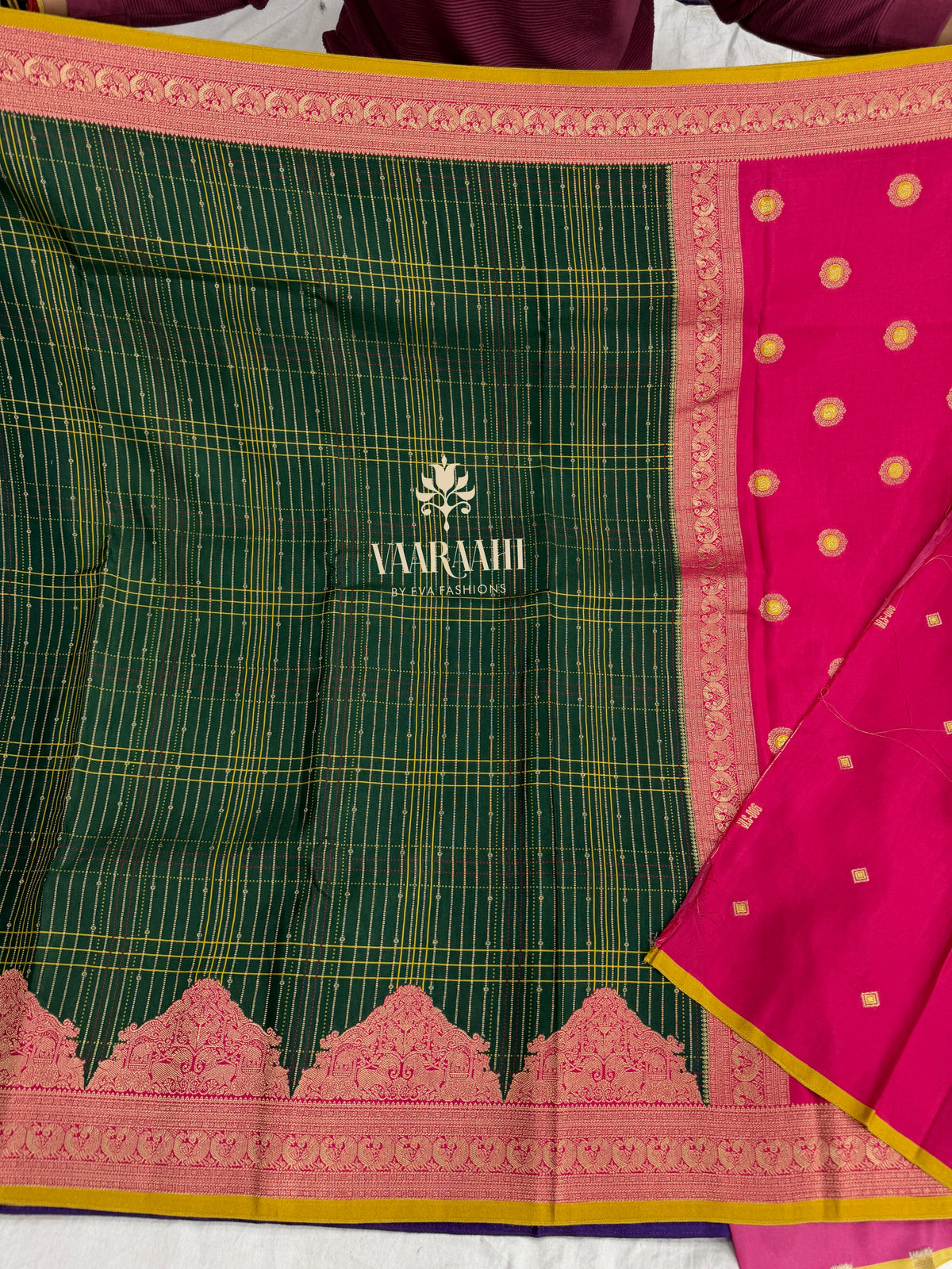 Exclusive Kanchi Dola Silk Sarees with Rich Zari Border & Matching Blouse