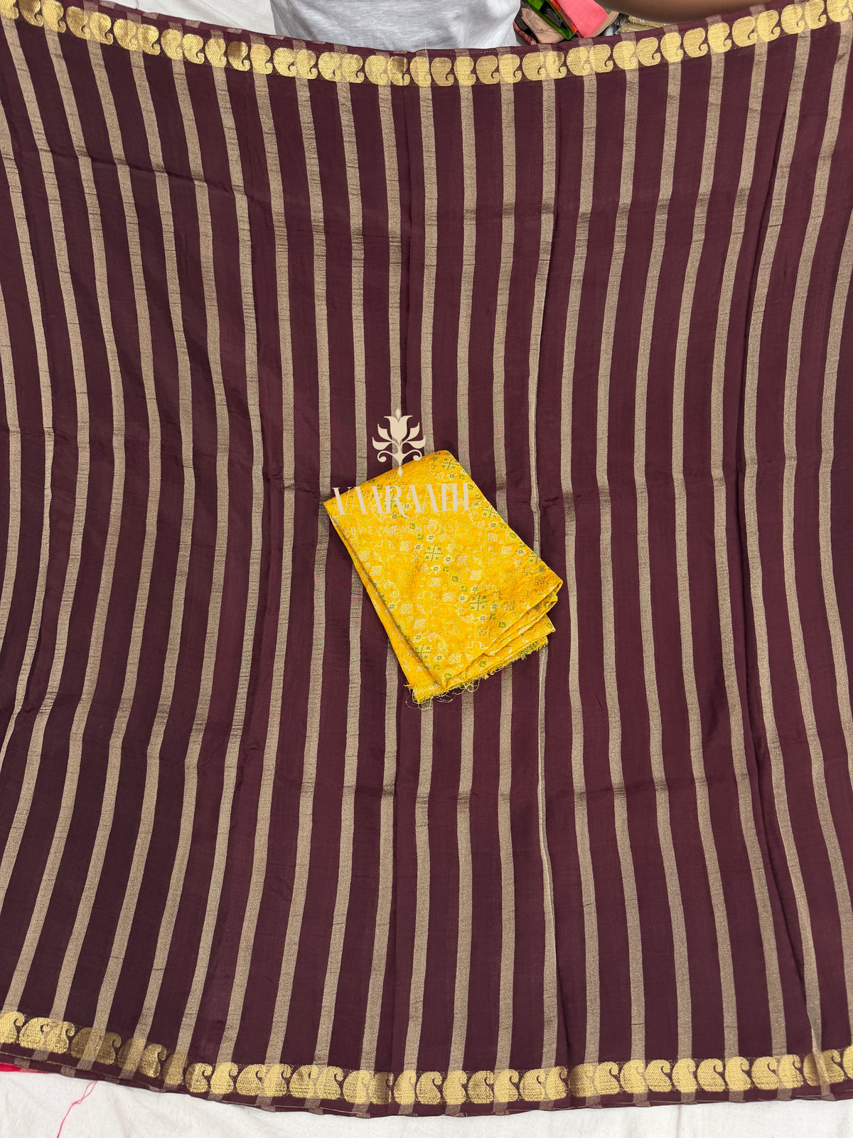 Korean Georgette Sarees with Elegant Zari Stripes & Designer Pallu | Lightweight Party Wear Sarees